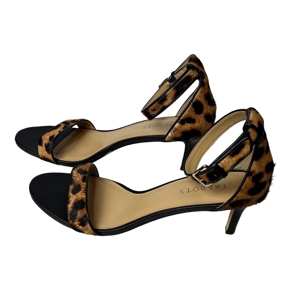 Talbots Trulli Ankle Strap Calf Hair Leopard Heel size 10.5 - Picture 3 of 8